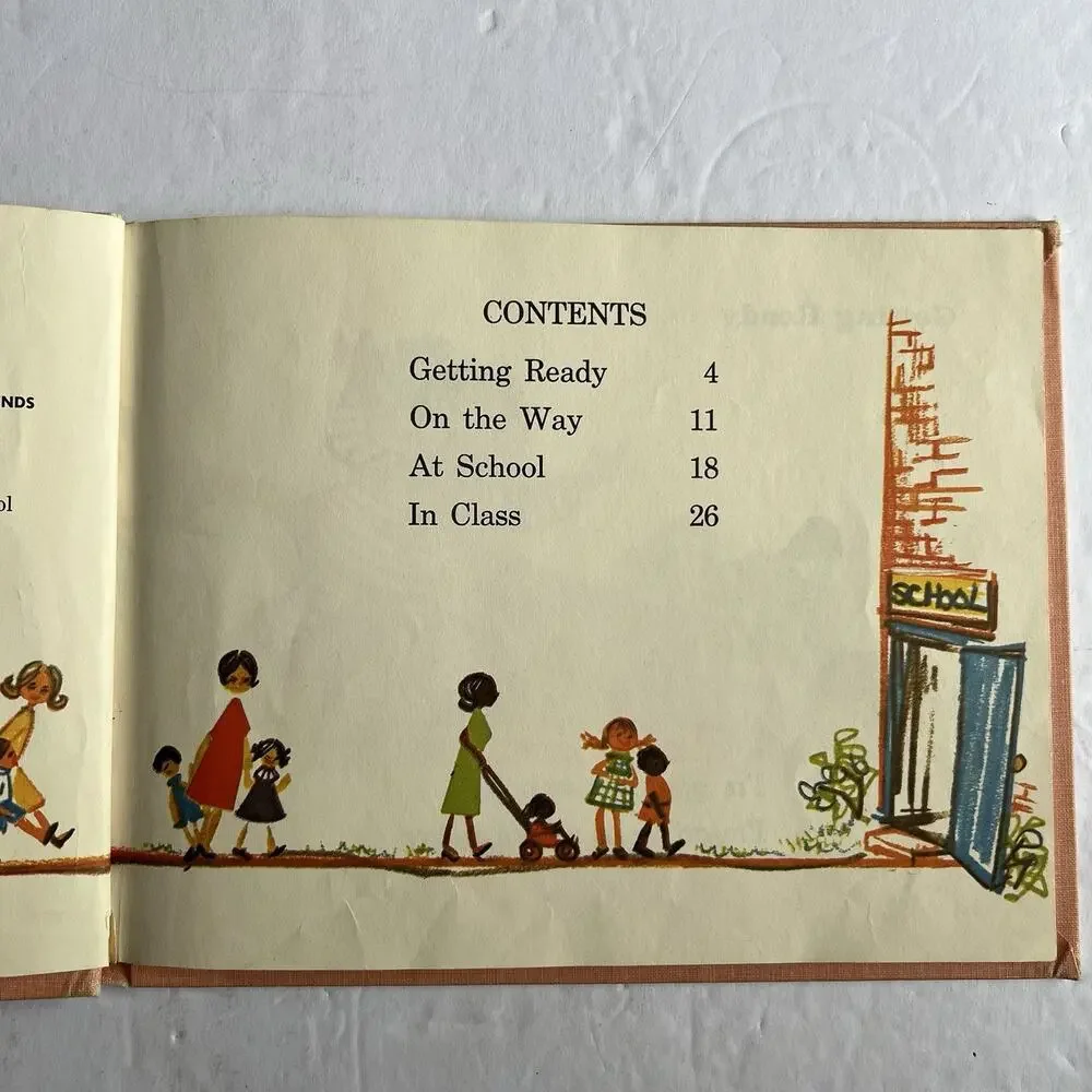 Going to School by Muriel Stanek 1968 Vintage Childrens Book Hardcover